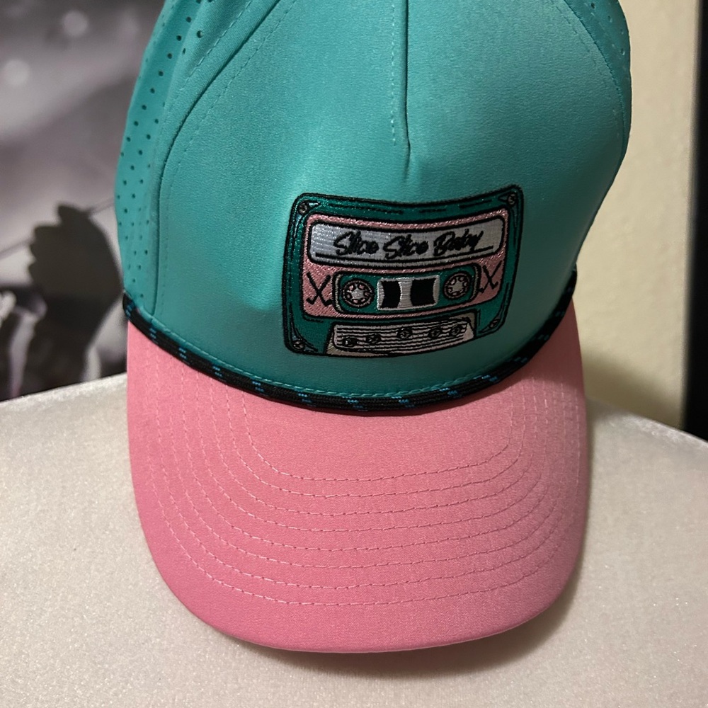 Retro Slice Slice baby Women's Cap - Teal and Pink